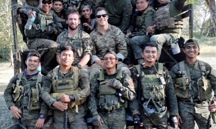U.S. and Philippine Special Forces celebrate the completion of the training course.