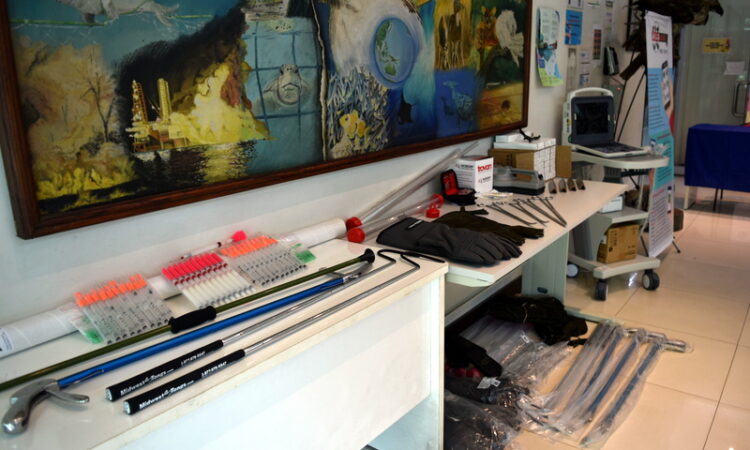 Wildlife handling tools which will be distributed to DENR wildlife rescue centers across the country.