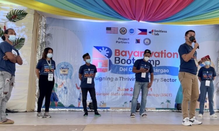 group of people presenting