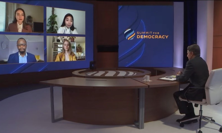 man speaking to group