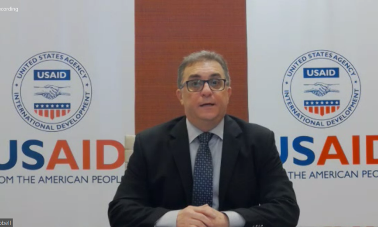 Acting Deputy Mission Director Bret Campbell at the launch of the USAID O-Ran Academy.
