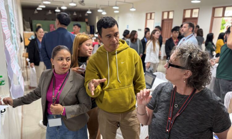 Batanes teachers present their classroom strategies to a U.S. English Language Fellow during a workshop organized by the U.S. Embassy’s Regional English Language Office